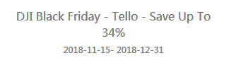 dji black friday up to 34% off on Tello